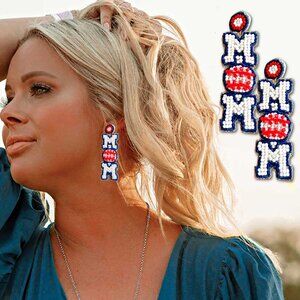 Baseball MOM Mother Mama Gift Earrings Sports Players Fan Love Team Earrings NEW